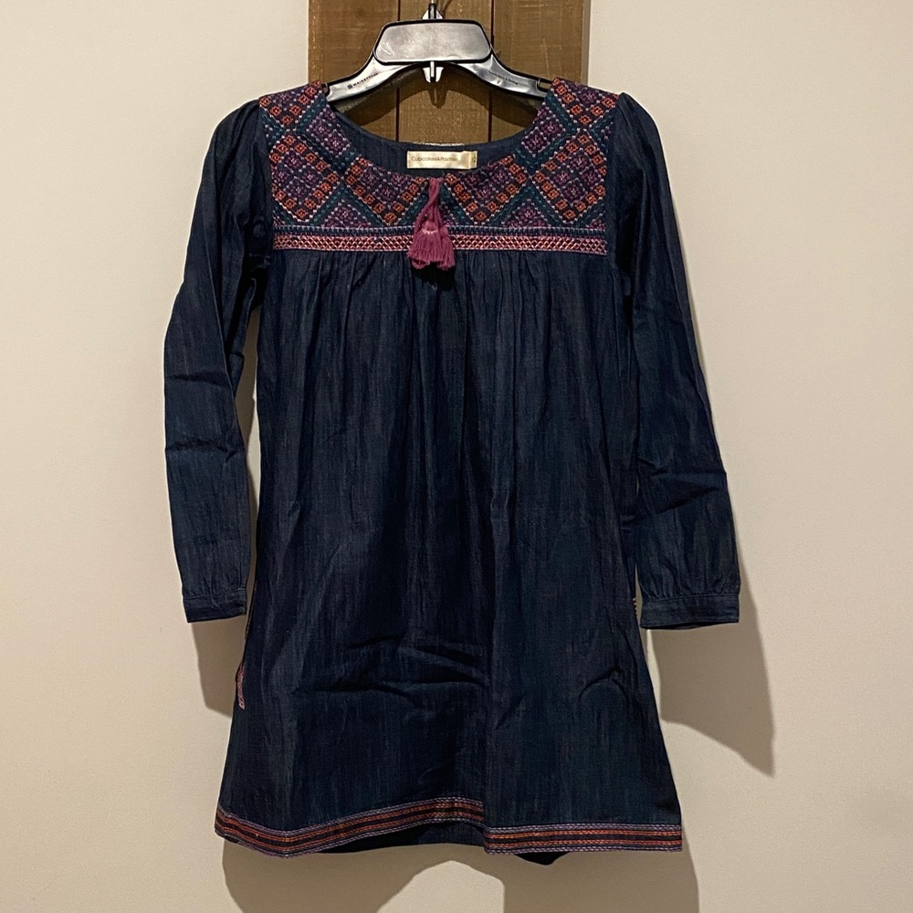 Cupcakes & Pastries Dark Blue Dress with Pink Accents